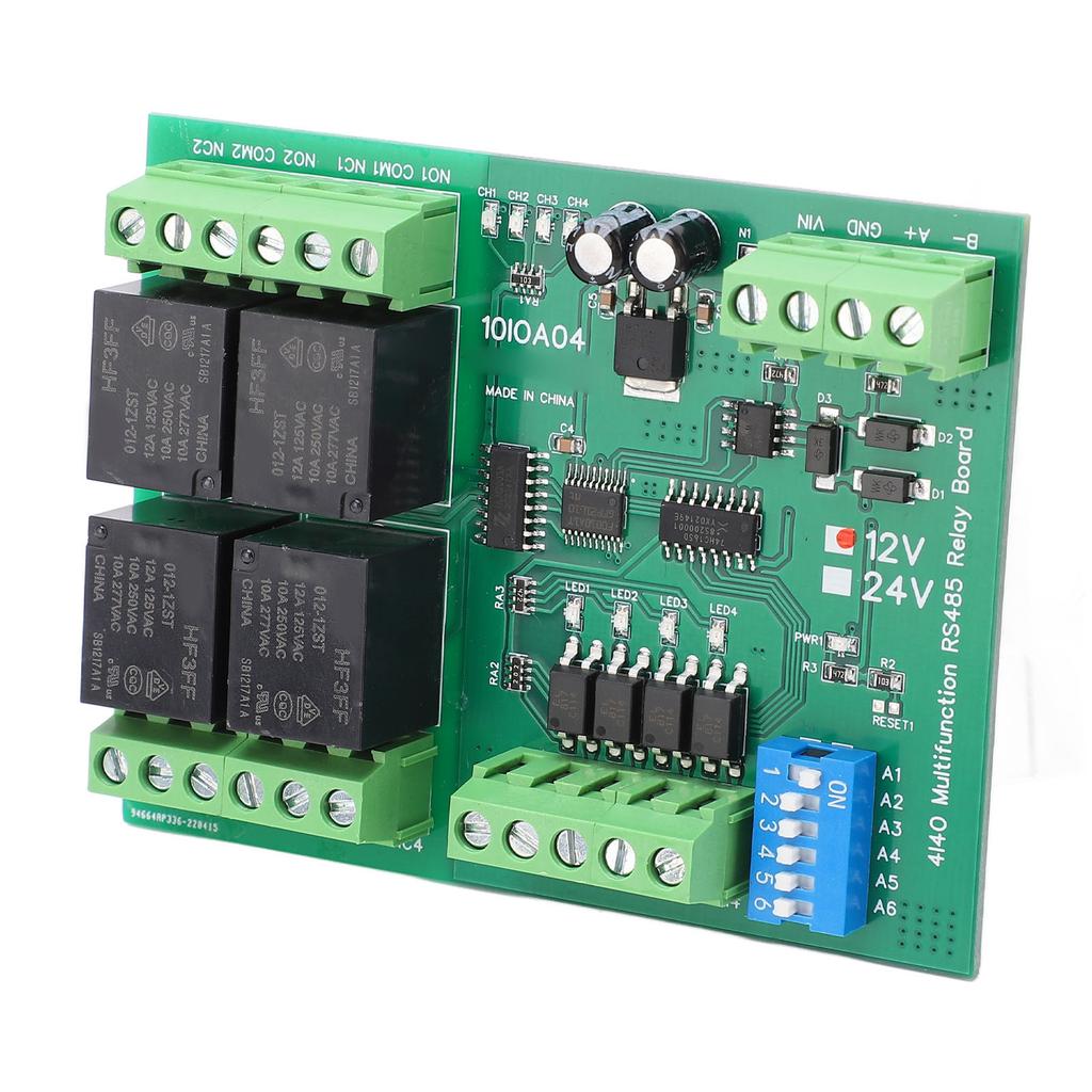 4 Channel Relay Module Multifunctional RS485 Relay Board for Electrical Equipment DC 12V