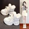 Fashion Winter Women's Boots Warm Increase Height Prevent Slipping Outdoor Snow Boots Comfortable Plush New High Top Lace Up Sneakers