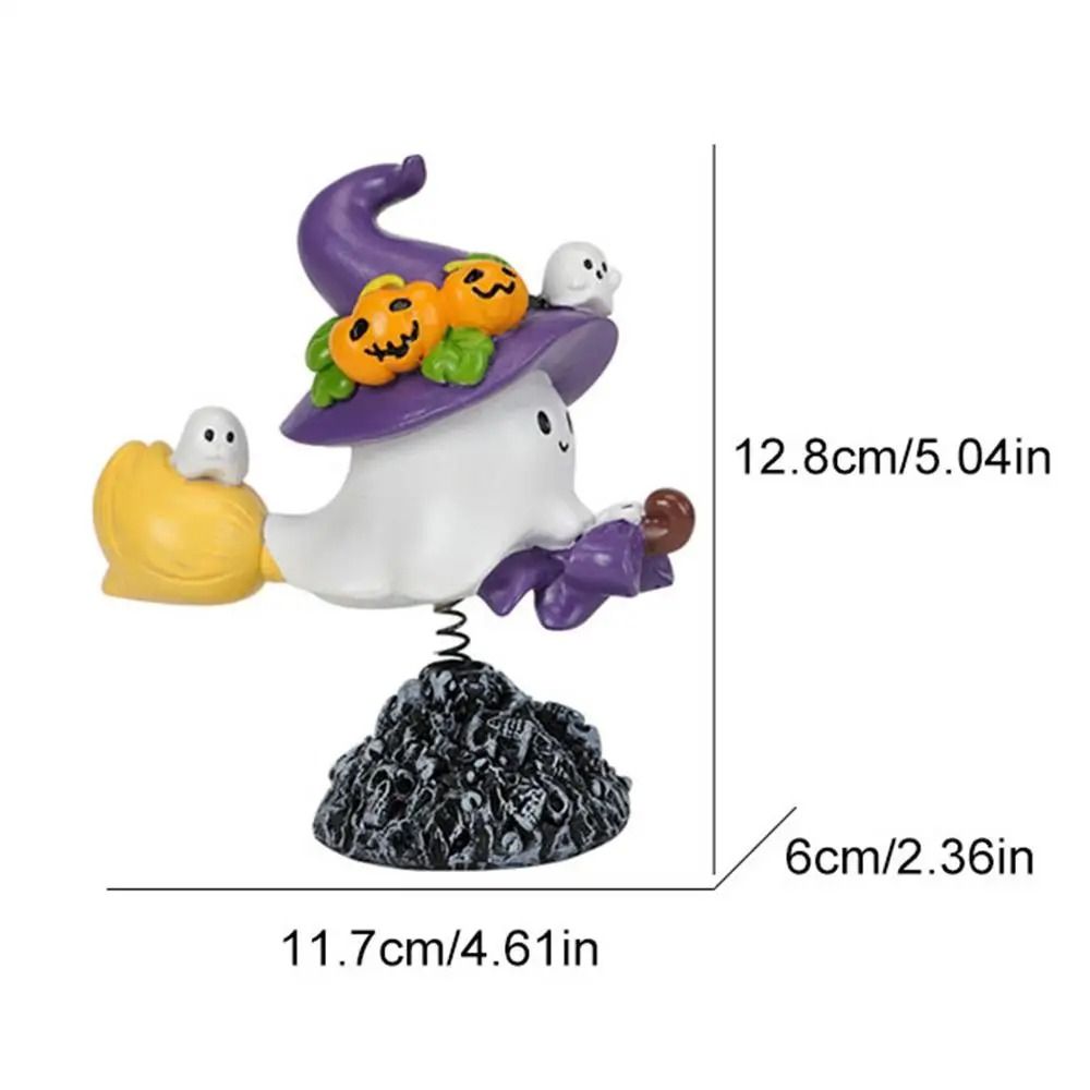 Resin Ghost Art Sculpture Cartoon Ghost Figurine Ornament Halloween Ghost Statue  Bookshelf