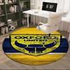 Oxford United Crest Round Rug for Livingroom,Bedroom, Palyroom, Chair Rug, Area rug, Circle Carpet, Large Size Fan Christmas gift
