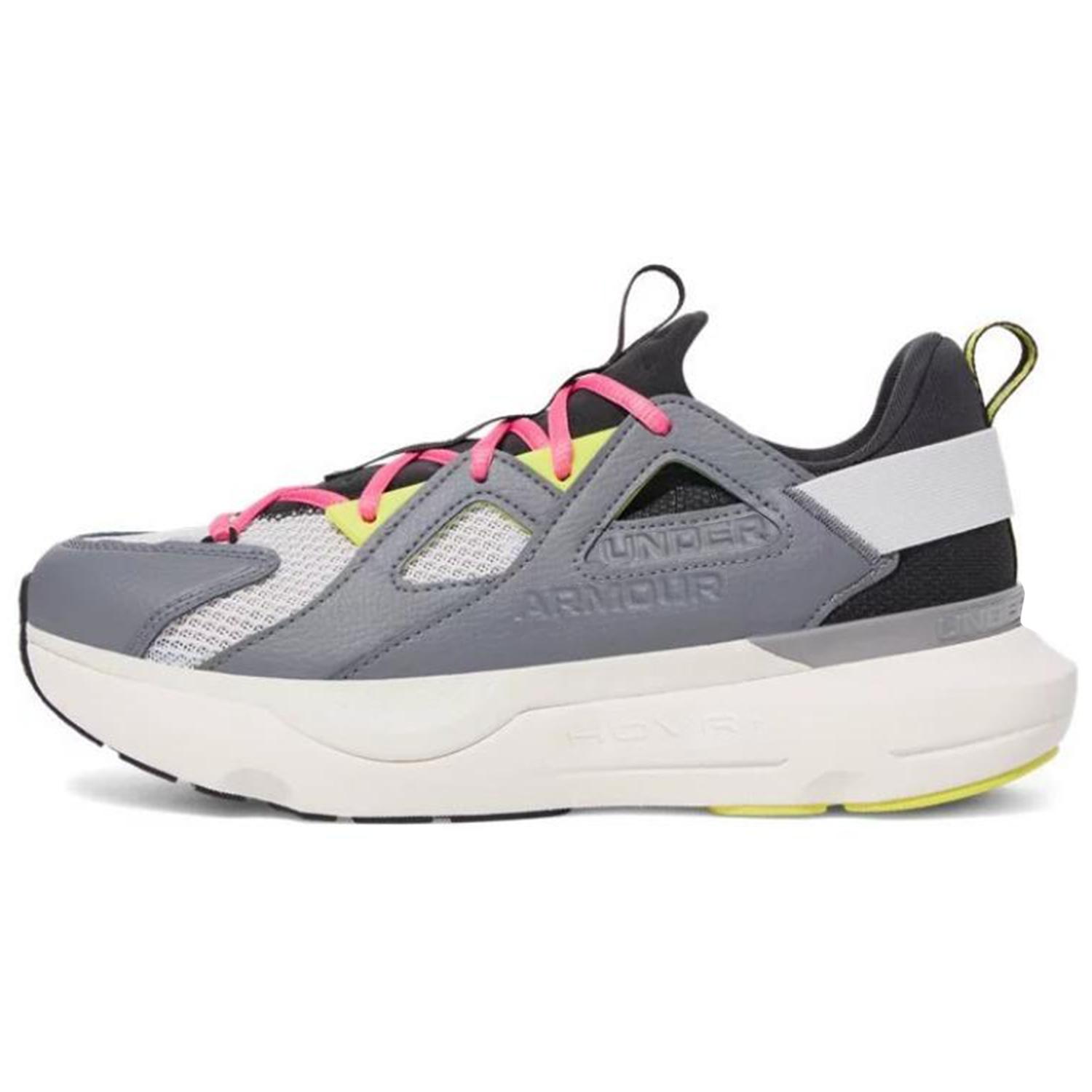 Under Armour Unisex UA Infinite MVMNT Shoes Downpour Gray Silica Green Noble Gold 3028667-024 40