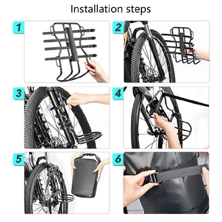 Light Weight Metal Bicycles Front Fork Rack Suitable For Various Models Perfect for Tourings Camping and Daily Commutes