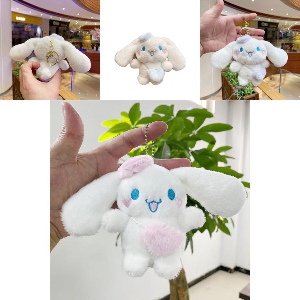 Cute Plush Kuromi Cinnamoroll Dog Keychain Doll With Soft Short Plush Material