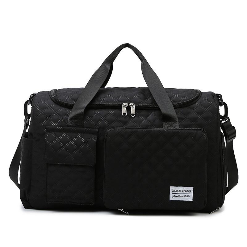 Large Capacity Lightweight Nylon Travel Bag With Shoe Compartment For