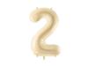 Foil Balloon Number 2, 72Cm, Beige, Cream