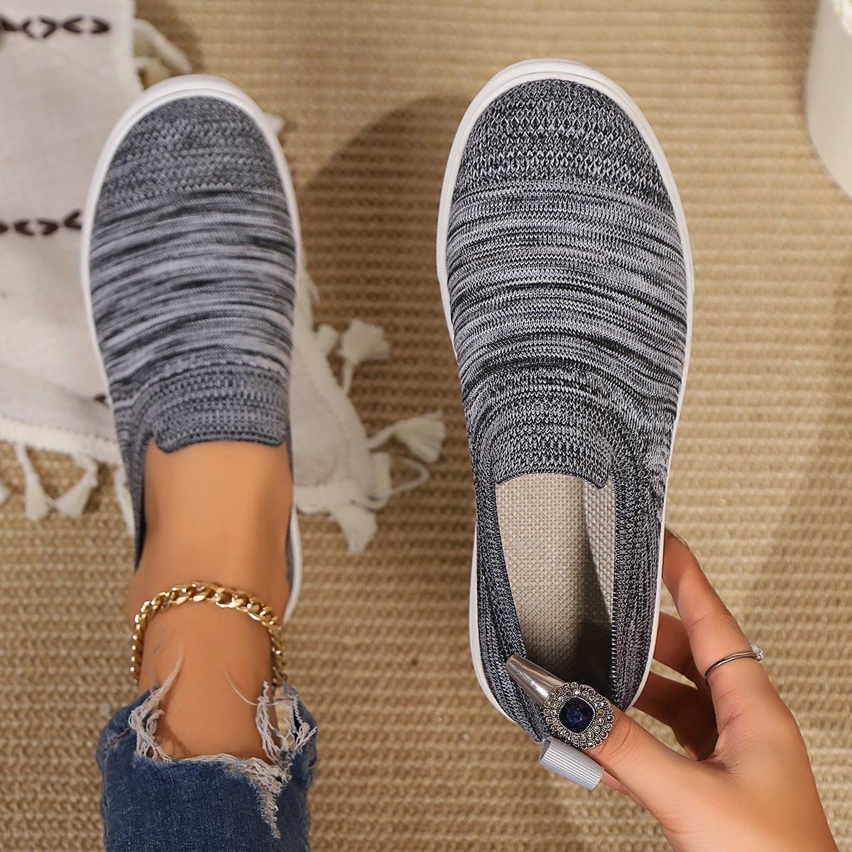 

Модная женская вулканизированная обувь Высококачественная повседневная женская новая обувь Слипоны Балетки Лоферы Обувь Большой размер Плоские кроссовки для ходьбы Женские 36 серый