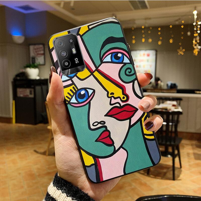 

Чехол для телефона с абстрактной живописью Пикассо для OPPO A54 A74 A94 A53S A9 A5 A15 A16 A91 A96 A76 Reno8 8Pro Reno2 Z OPPO Reno 2