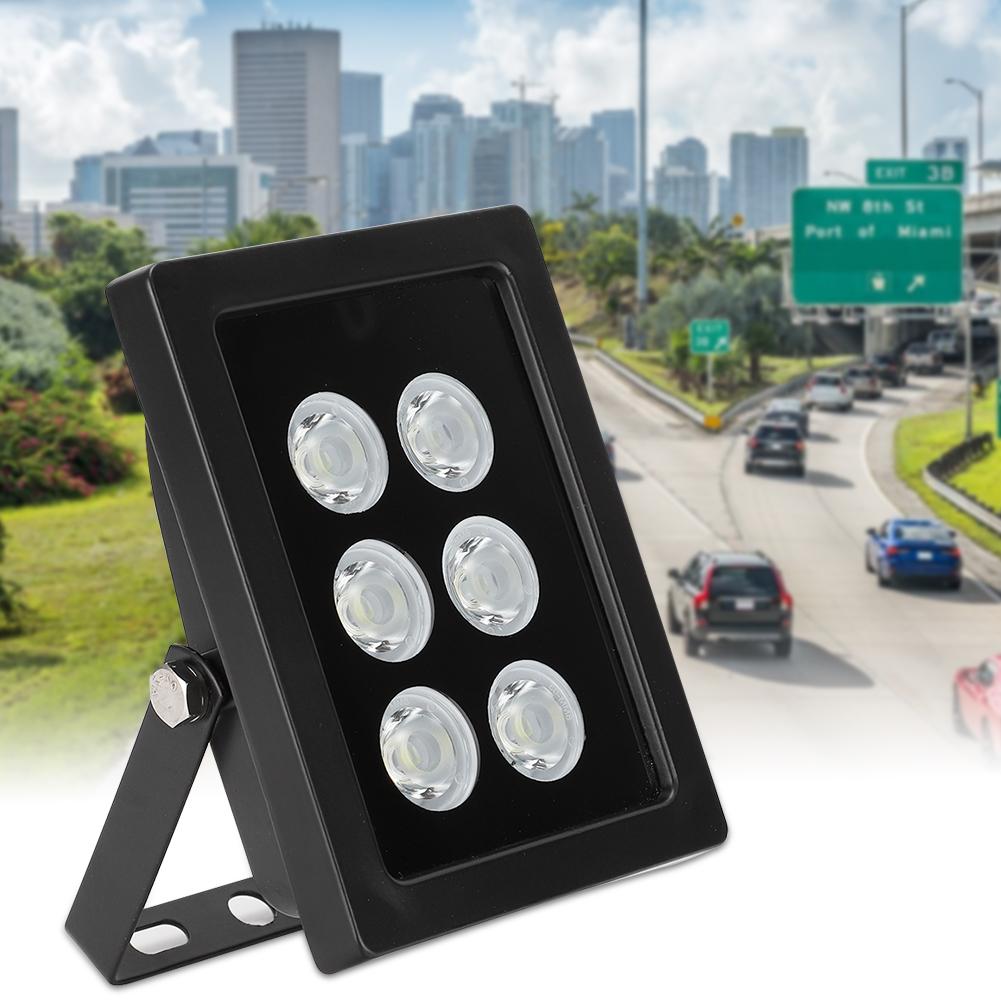 DC12V 6 LEDs Fill Light IP66 Waterproof Light Adjustable Installation for Security Surveillance