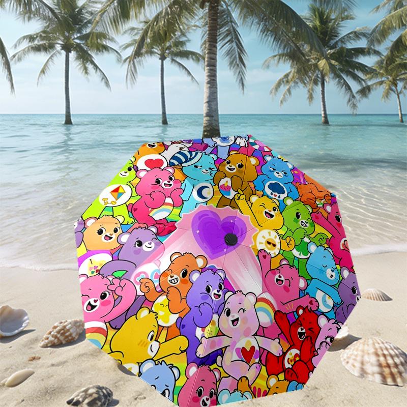 Care Bears Print Umbrella Automatic Opening/ Closing - Portable Foldable Design - Daily use for Travel/Outdoor - Gift for Birthday