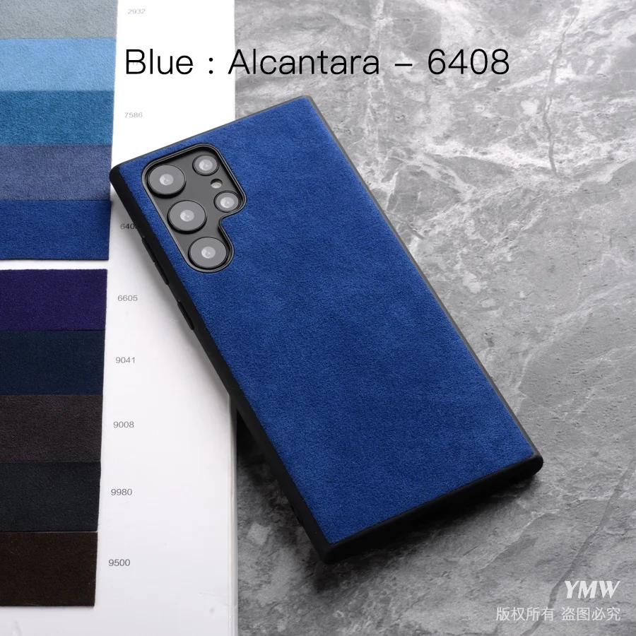 Luxury Alcantara Phone Case for Samsung Galaxy S25 Ultra S24 S23 Plus S22 S21 S20 FE Note10 Note 20 Business Suede Leather Case
