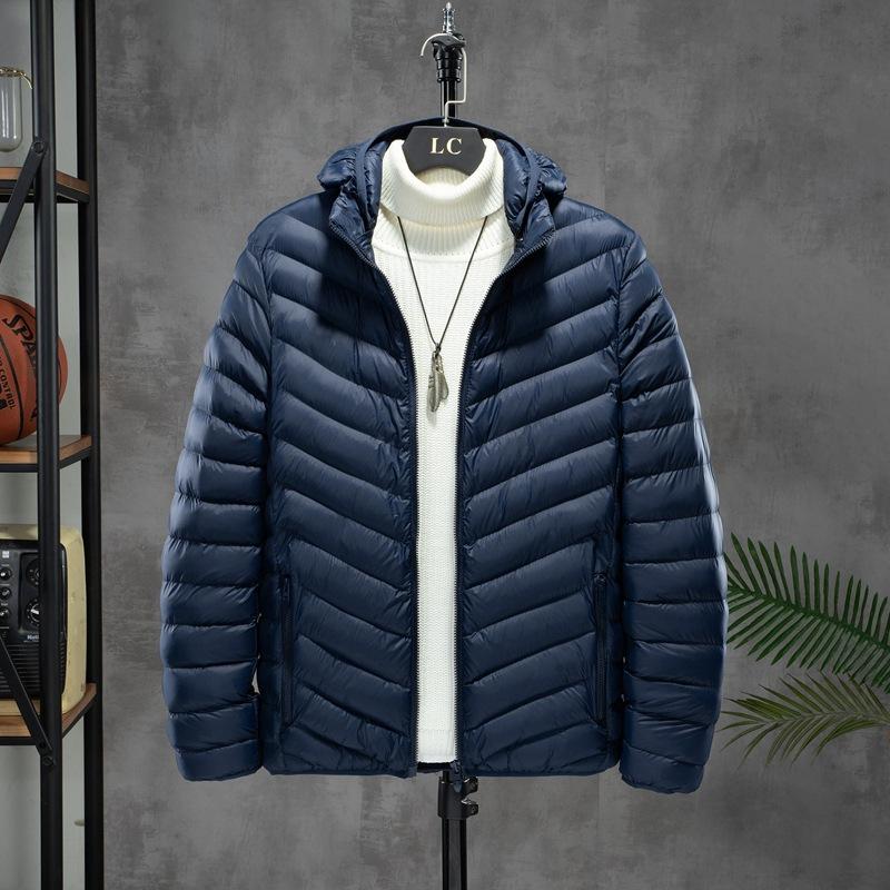 Padded Men's Winter Jacket Removable Hat Casual Jacket Fashion Versatile Casual Padded Jacket Padded Jacket