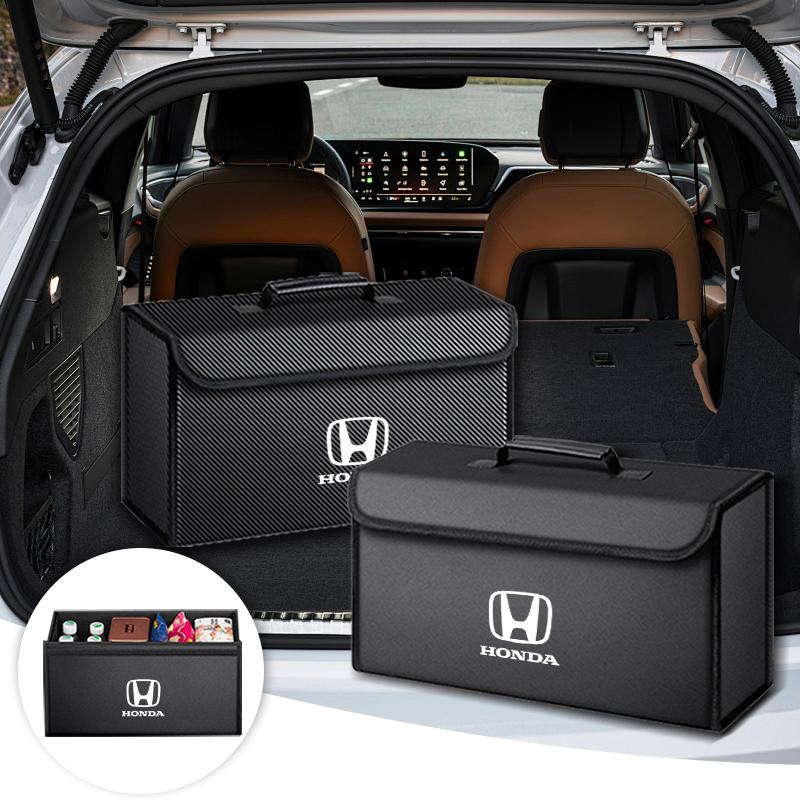 Leren Opbergbox voor Kofferbak van Auto, Opvouwbare Opbergtas voor Honda Civic Jazz Accord Pilot CRV Odyssey Passport City HRV Vezel