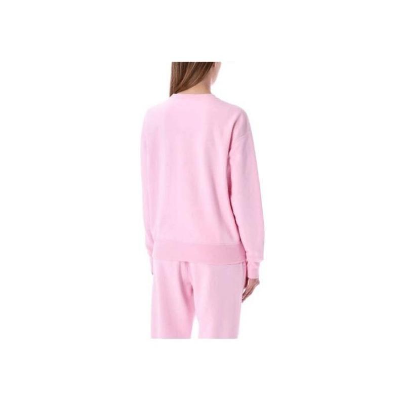 Ralph Lauren Logo Print Solid Loose Long Sleeve Crew Neck Sweatshirt Women Pink 211780304-016