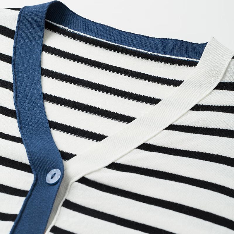 Women's Asymmetrical Color Block Striped Sleeveless V-Neck Knit Top