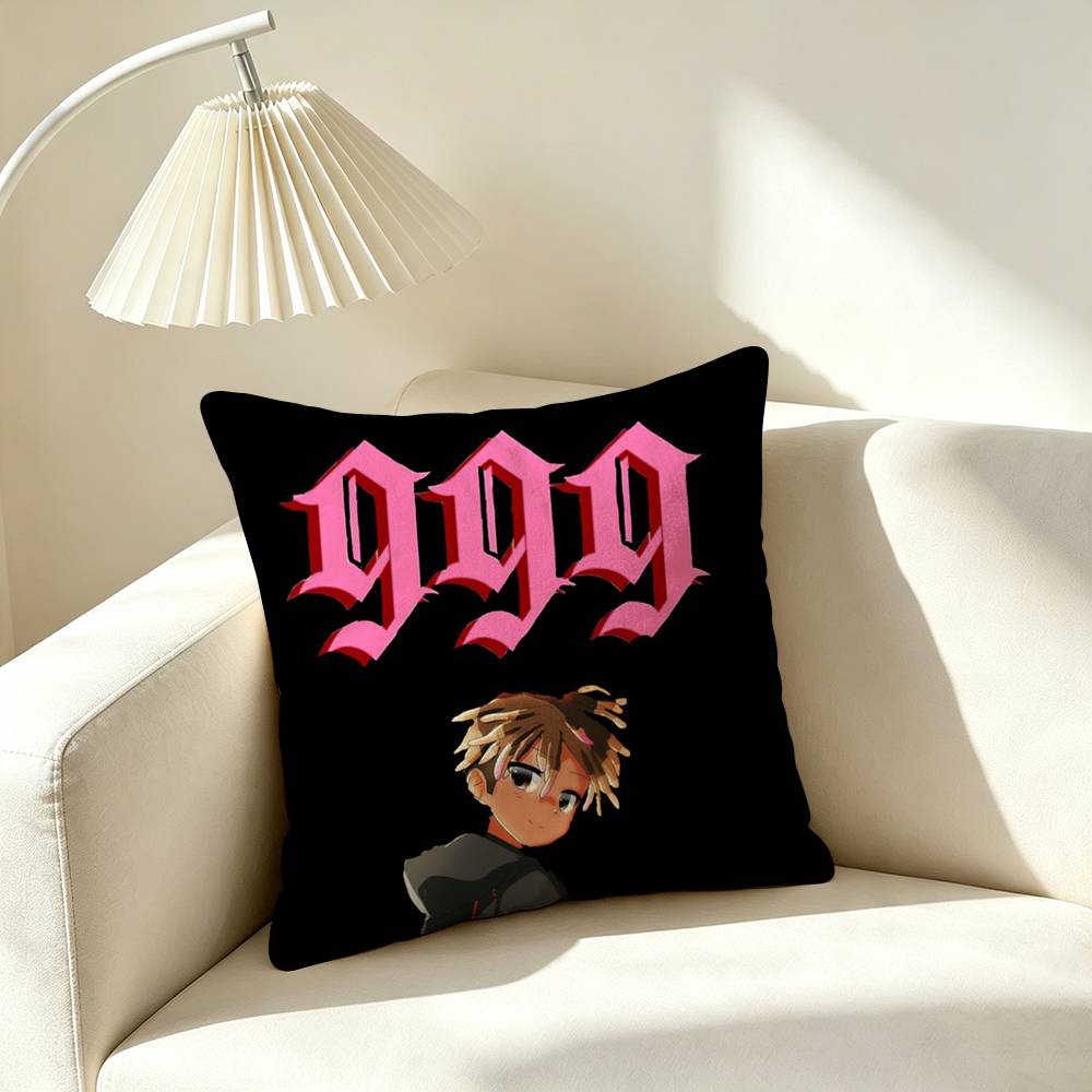 J-Juice WRLD 999 Emo Rap Pillow Case Square Double-Sided Sofa Cushion Cover Bedroom Bedside Pillow