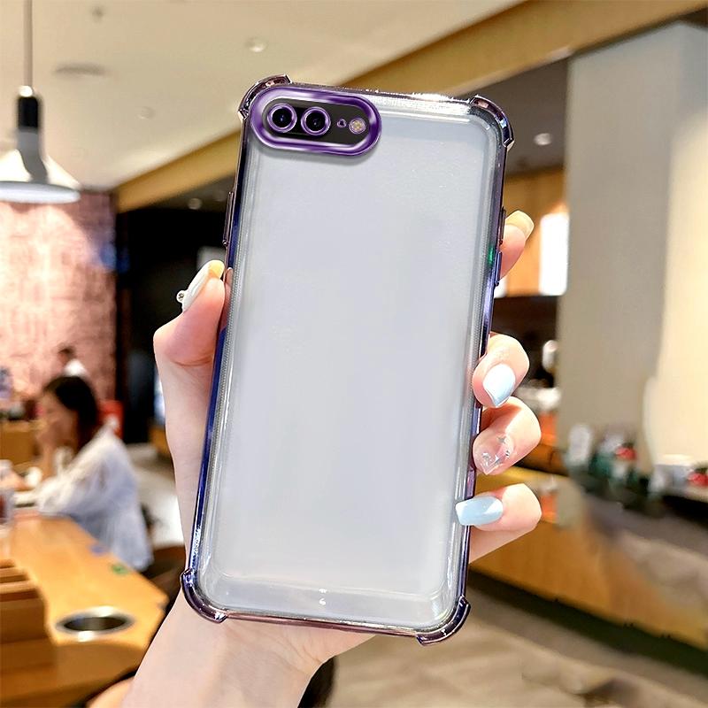 Airbag Shookproof Lens Case For Apple iPhone 17 Pro Max Air 7 8 Plus 6 6S SE 2020 Plating Silicone Back Clear Cover