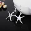 925 Sterling Silver Earrings Fashion Cute Starfish For Women Birthday Gifts Classic Jewelry