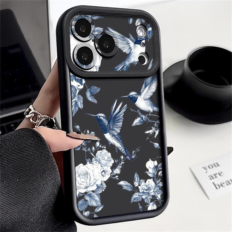 White Flowers Print Case For iPhone 17 Pro Max Case iPhone 16 15 14 13 Pro Max 11 17e 16e Shockproof Bumper Soft Silicone Phone Cover Cases