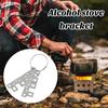 Supporto per fornello ad alcool Rack Antiruggine Resistente al calore Dimensioni compatte Leggero Staffa per fornello da esterno Materiale da campeggio