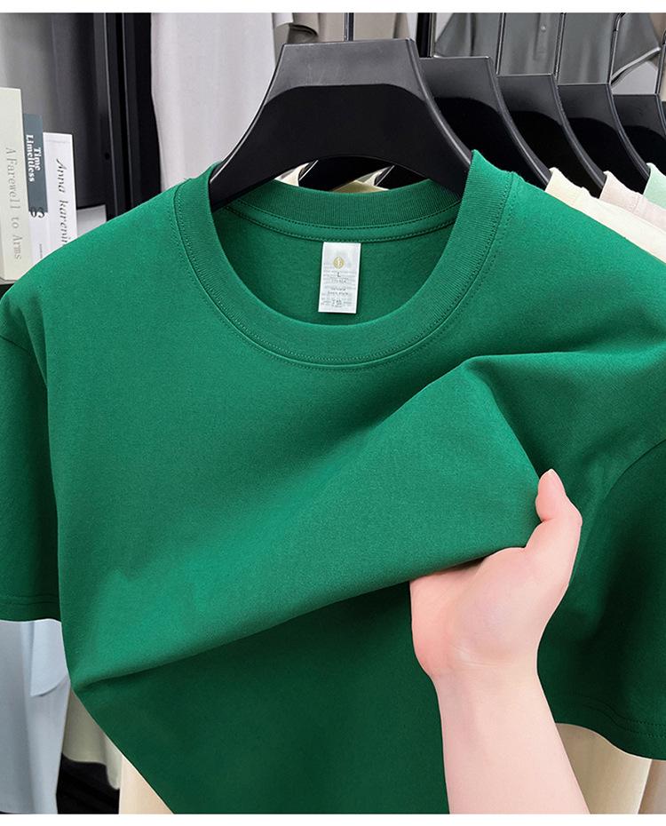 Men's 100% Cotton Casual Short-Sleeve Round Neck T-shirt - Solid Color, Summer Style