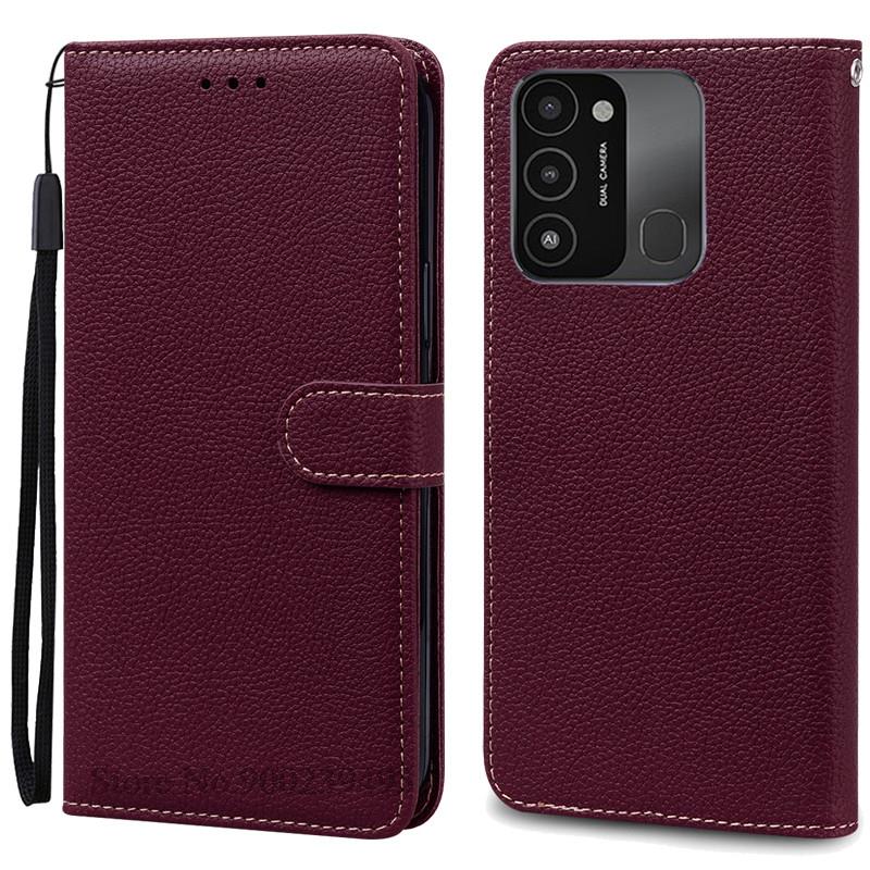 

Для Tecno Spark 8C чехол-кошелек кожаный чехол для телефона Tecno Spark 8C флип-чехол Spark8C 8 C чехол для телефона Coque Fundas Shell for Tecno Spark 8C вино красного