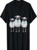 Ovelha Usando Máscara Facial Camiseta Engraçada Presente para Amante de Ovelhas