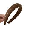 French Retro Polka Dot Velvet Headband Early Simple High Skull Top Headband Pressure Hair Card Versatile Hair Accessories