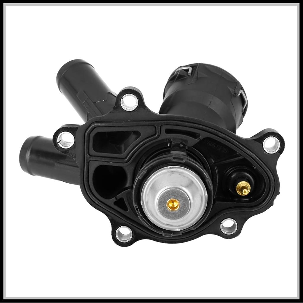 Engine Coolant Thermostat Housing Replacement for Mercedes-Benz C250 2012-2015, No.2712000315 Metal Black 1 Pc