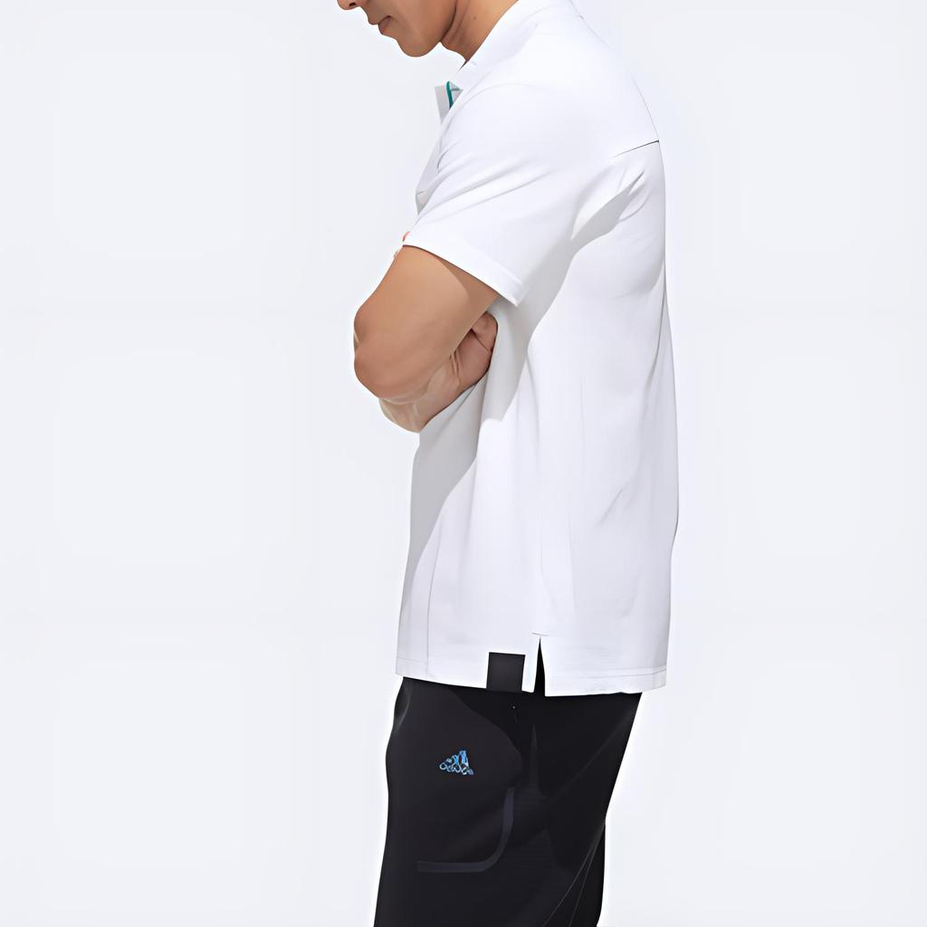 Adidas Sportovní polokošile s krátkým rukávem Pánské topy Bílá FM9368