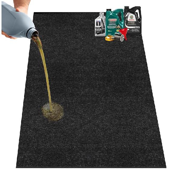 36" X 60" Oil Drip Mat For Garage Driveway, Reusable Rubber Floor Oil Spill Leak Absorbent Pads For Motorcycle Car Oil Leak Stain Resistant(1Pcs)