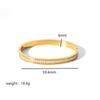 European Luxury Style Hexagram Bracelet: 18K Gold Stainless Steel with Zircon Inlay, Elegant Hand Jewelry for Women.