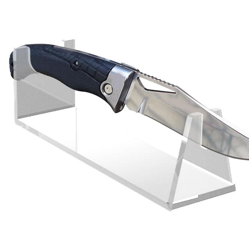 1pcs Acrylic Knife Display Stand Clear Holder Mini Easels For Coin Photos Medals Stones Cards Display Show Home Decoration
