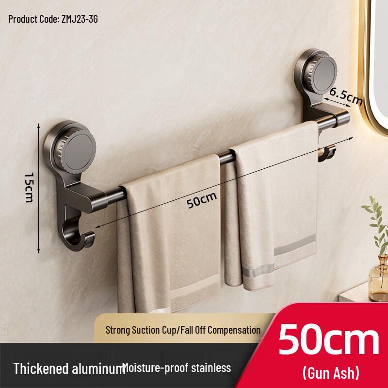 Punch-Free Bathroom Towel Rack