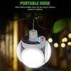 Outdoor Solar Folding Light Portable USB Rechargeable LED Bulb Search Lights Camping Torch Emergency Lamp for Power Outages