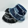 2025 Summer Workwear-Style Patchwork Fisherman Hat, Japanese Men's Denim Fringe Hat
