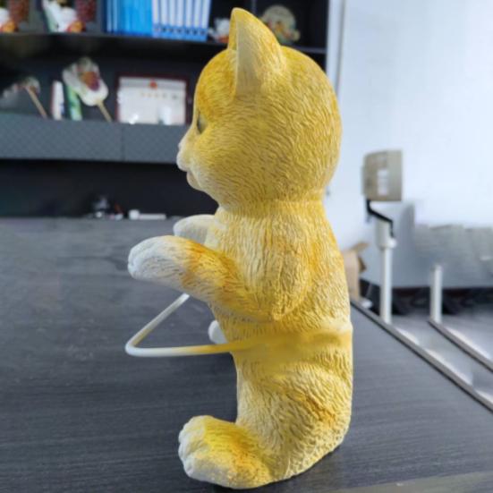 Duvara Monte Tuvalet Kağıdı Tutucu Basit Kurulum Gerçekçi 3D Baskılı Kedi Kağıt Havlu Tutucu Banyo Dekorasyonu