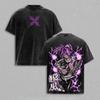 Shihouin Yoruichi T-Shirt Anime Vintage Gewaschenes Oversized T-Shirt Sommer Kurzarm Baumwoll-T-Shirts Oberteile Kleidung