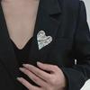 [LA]2026 Trendy Gold Silver Color Big Round Brooches For Women Minimalist Metal Irregular Folded Pin Brooch Fashion Jewelry Gift