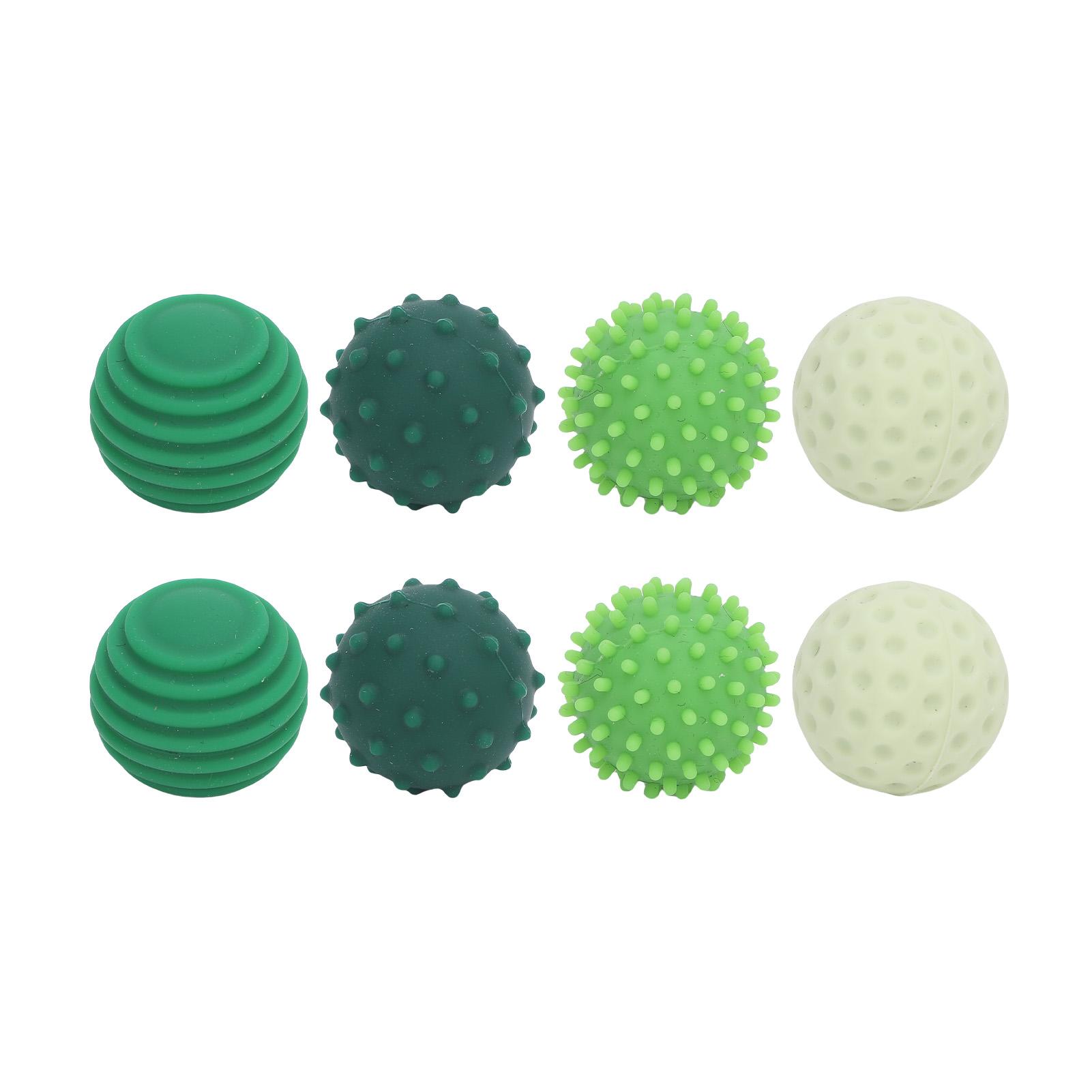 

8шт. Силиконовые сенсорные шарики на кончики пальцев, текстурированные шарики, игрушка для снятия стресса для путешествий, работы и дома зелёный