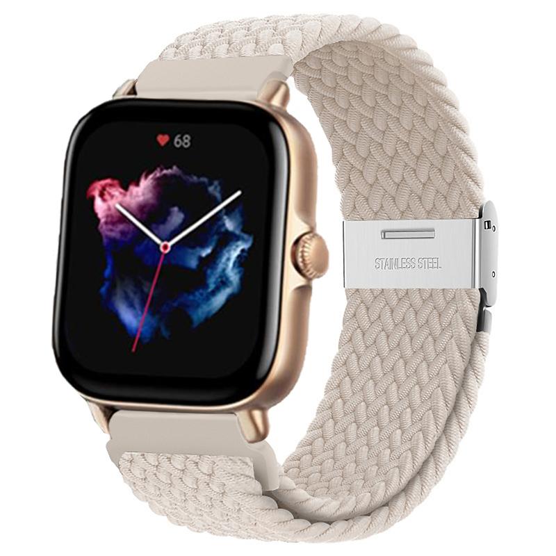 

Band For Amazfit GTS/4/2/2e/3/GTS2 Mini/GTR/4/3/Pro/GTR2/47mm/stratos 20mm/22mm nylon Braided Elastic Bracelet Amazfit bip strap 22mm watch band звезда