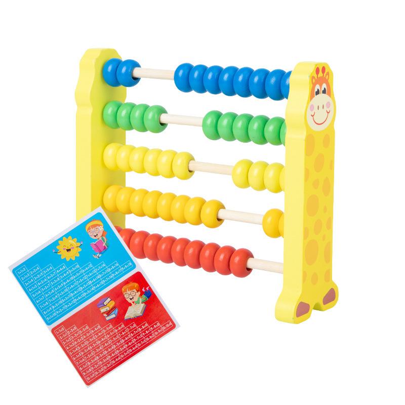 Baby Wooden Abacus Early Math Learning Toy Montessori Educational Counting Calculating Beads Logical Thinking Toys for Toddlers
