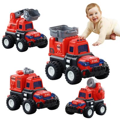 Fire Truck Working Vehicle Miniature Car Emergency Vehicle Made of Educational Gift for Boys and Perfect for Sandbox Play of Toy, Toy, - Set,