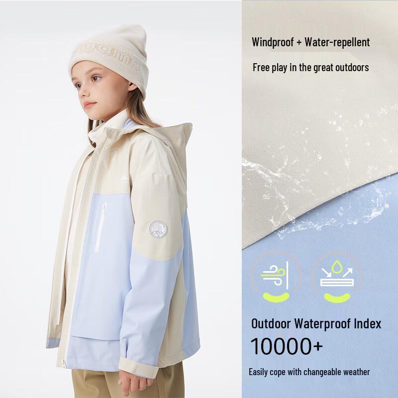 Onmygame Kinder Winddichte Wasserdichte Kapuzenjacke für Frühling/Herbst