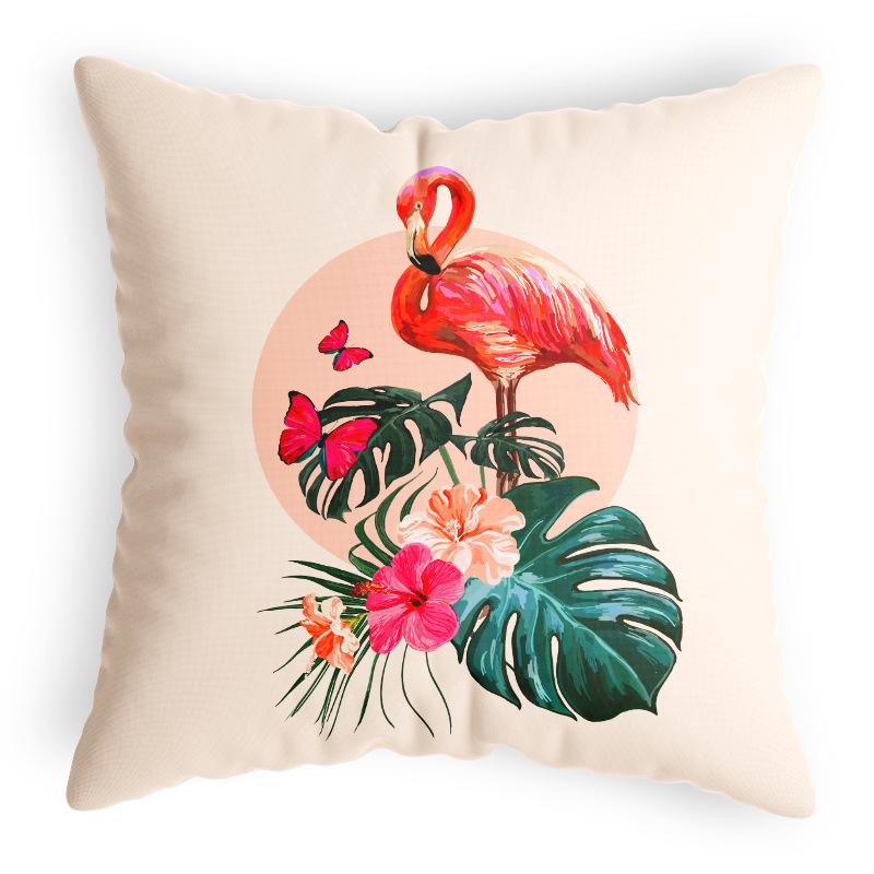 Flamingo Cactus Pillow Velvet Light Luxury Plush Cushion Office Home Simple Fashion Cushion