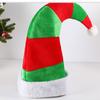 Holiday Santa Hats Red Green Curved Design Breathable Christmas Party Hat For School Activity Festival Event Gathering