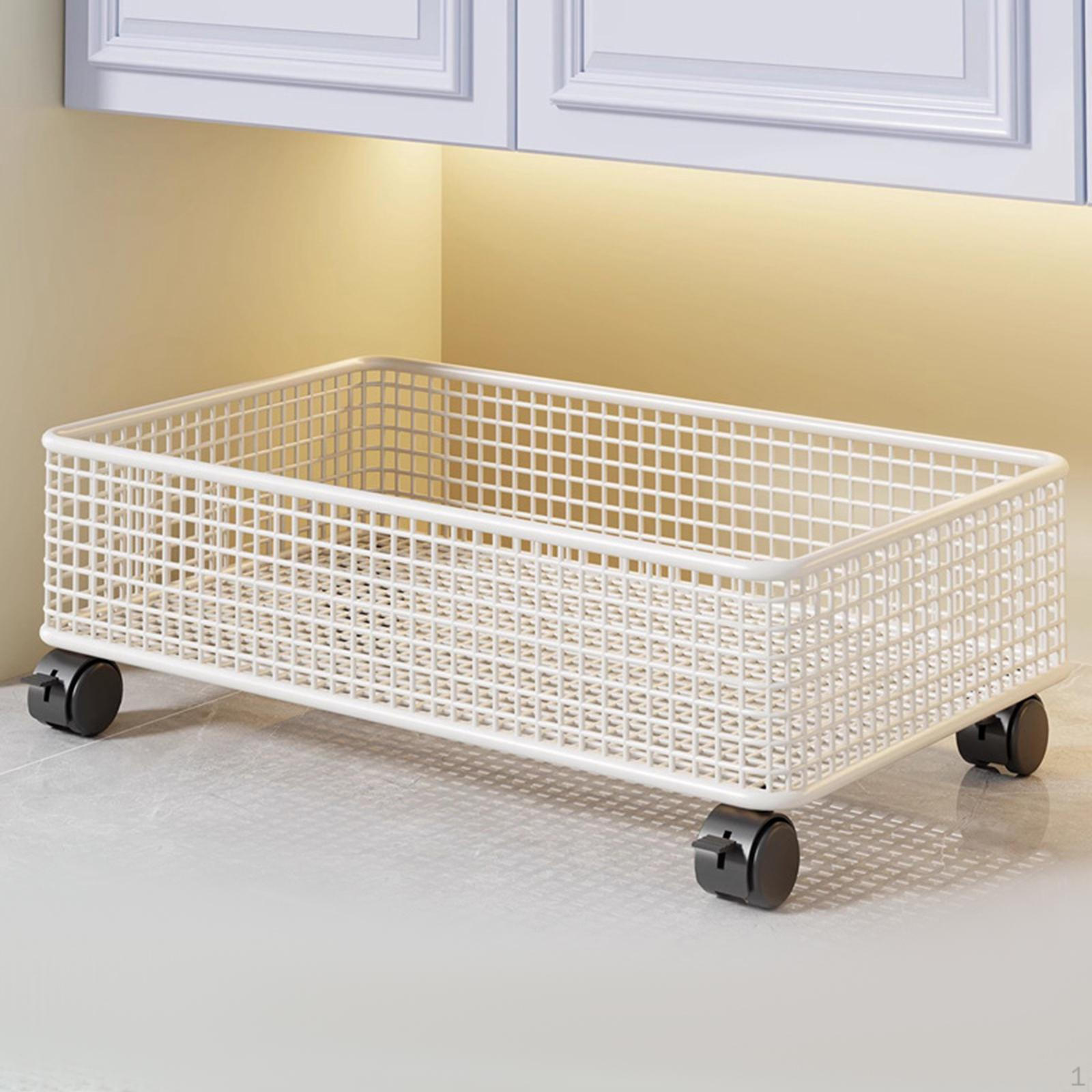 

under Sink Organizer , 47x28x15cm, 1 Layer Counter Metal Multipurpose Bathroom Storage білий