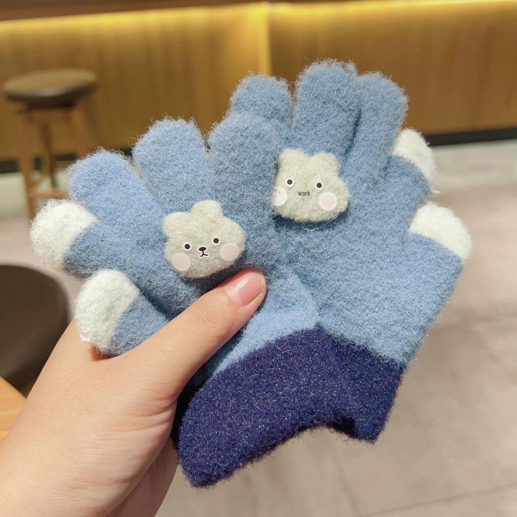 Warm Cartoon Rabbit Gloves for Toddlers 1-3 Years – Autumn/Winter Cold Protection
