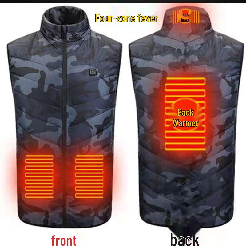 Men's USB-Charged Multi-Zone Intelligent Heating Vest - Constant Temperature