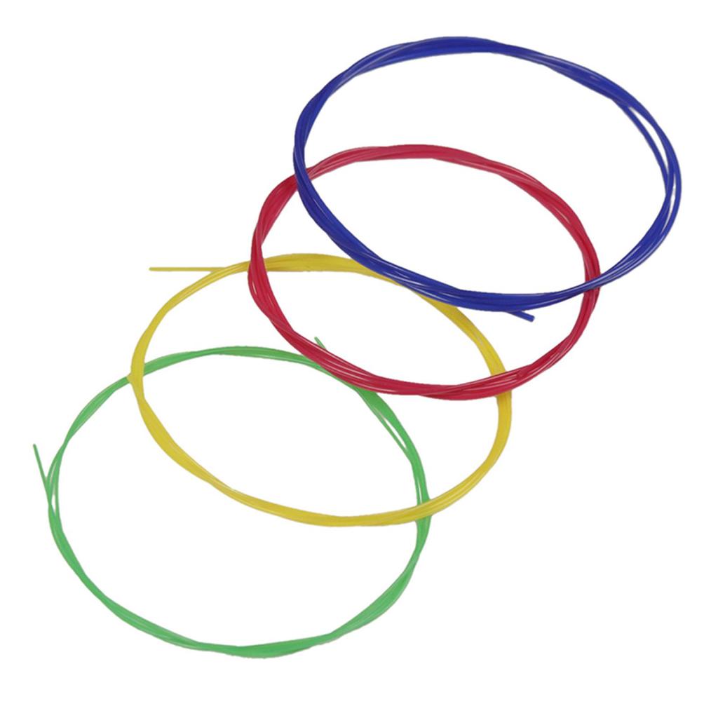 White Ukulele Ukelele Uke Strings Nylon Material, 4pcs Set (Package Card Random Delivery)