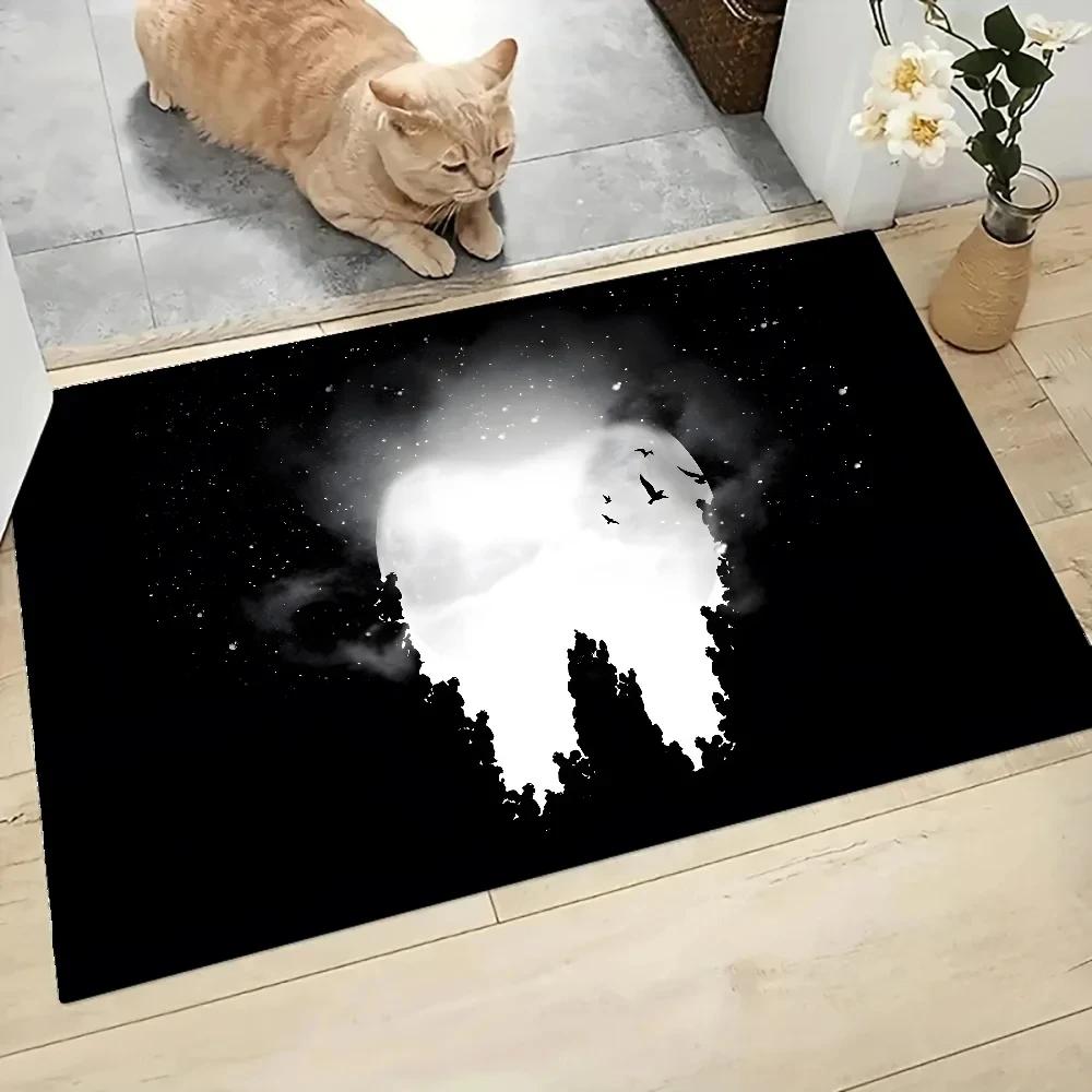 Dentist Tooth X-Ray Graphic Printed Flannel Doormat Dental Instruments Non-Slip Bathroom Kitchen Entrance Carpet Floor Decor